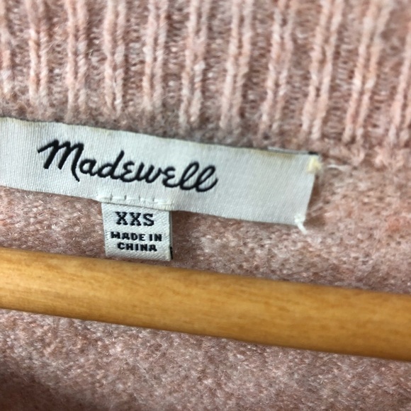 Madewell Wool Alpaca Sweater Sz XXS Oversized Pullover Balloon Sleeve Crewneck - Picture 5 of 9